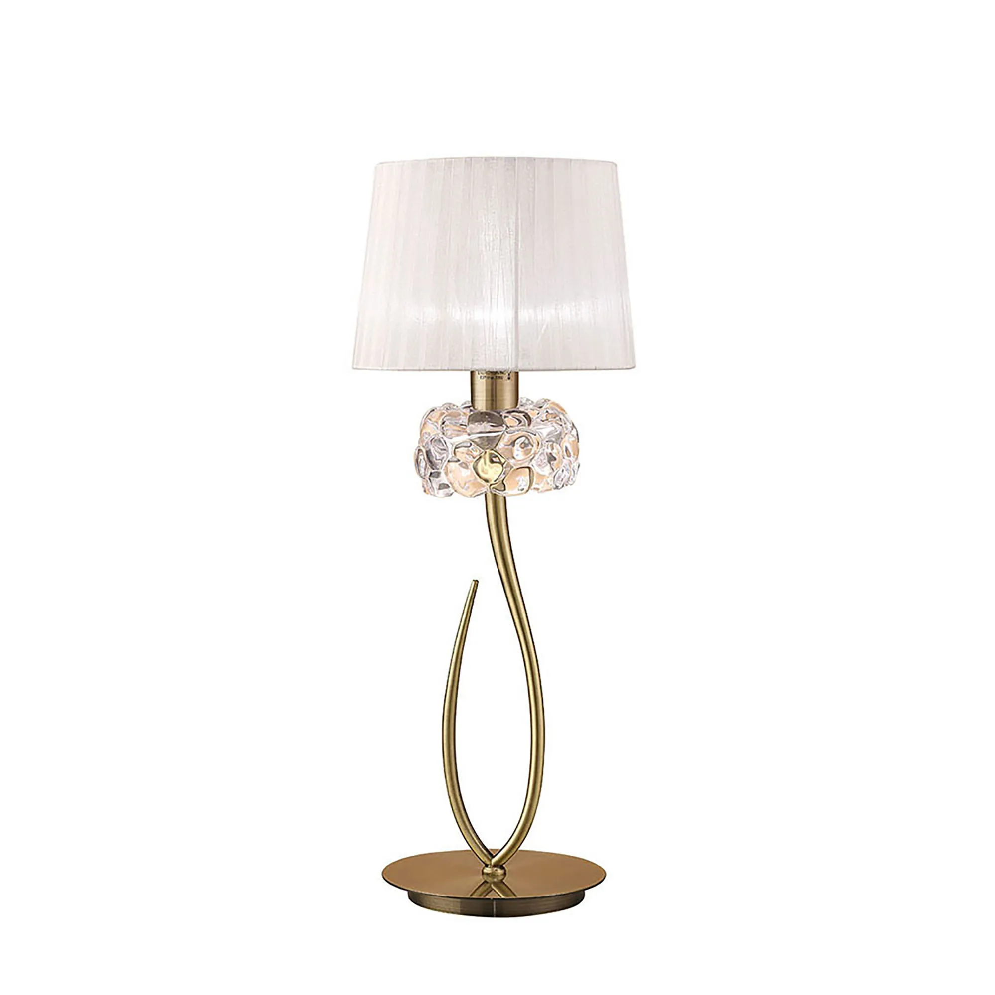 M4636AB/WS  Loewe 65cm Table Lamp 1 Light Antique Brass
